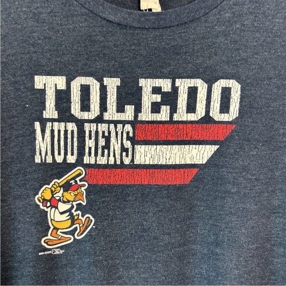 Toledo Mud Hens T-Shirt Women’s Size XL Minor League Baseball Navy Blue MLB - Picture 2 of 10